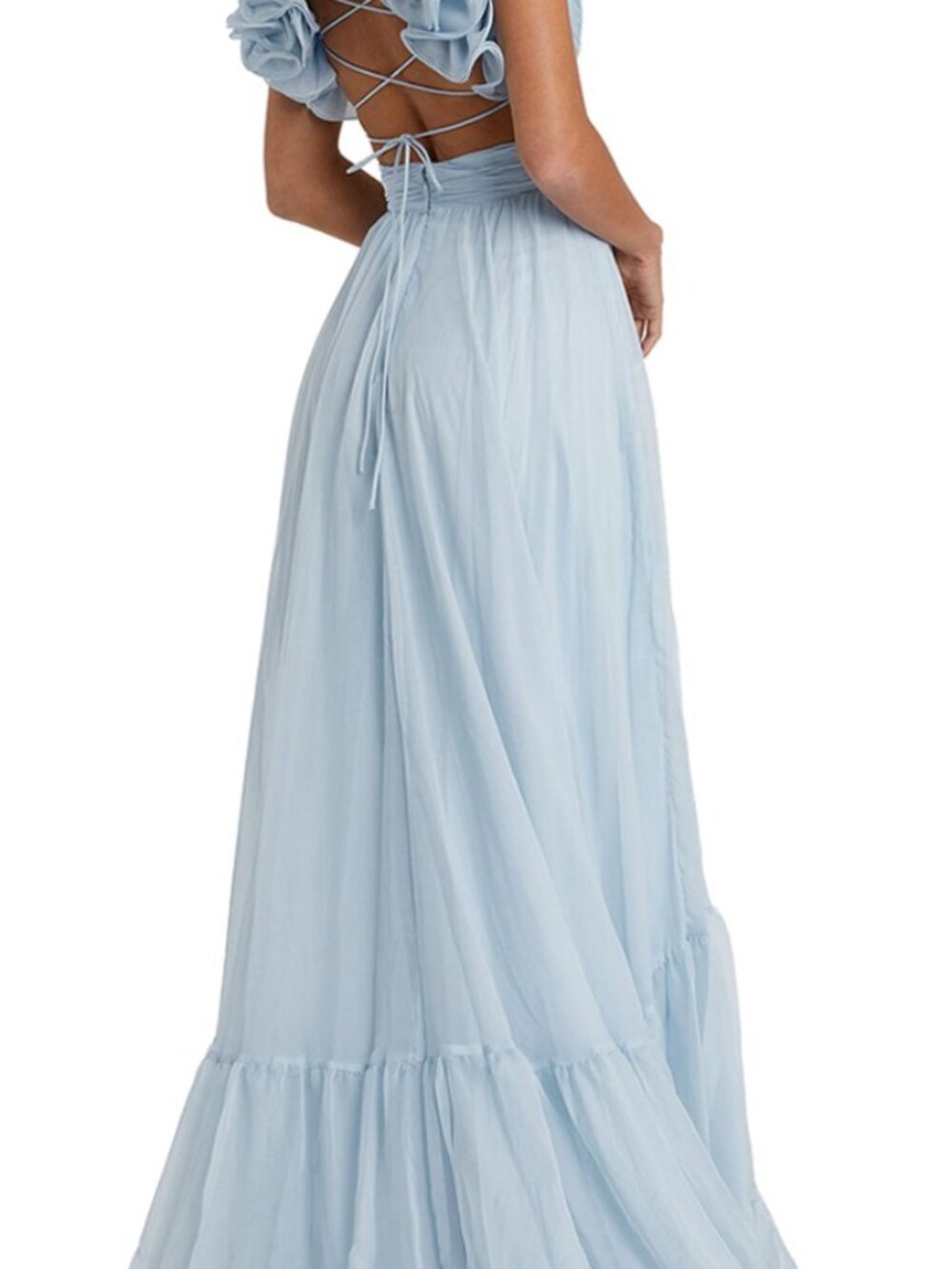 Ieena for Mac Duggal V-Neck Long Dress - Picture 2 of 5